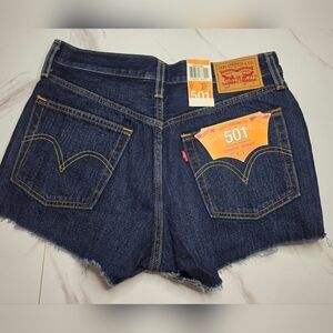 🆕️ Levi's 501 Dark Wash Denim Cutoff Jean Shorts 💕